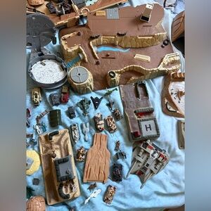 Vintage 1990s Micro Machines Playset with Figures Tank, Base, Vehicles & MORE!